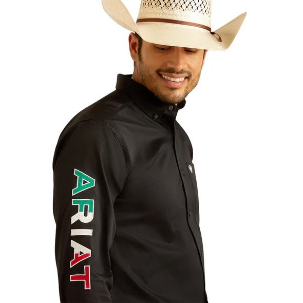 Camisa Ariat Team Logo México Negro.