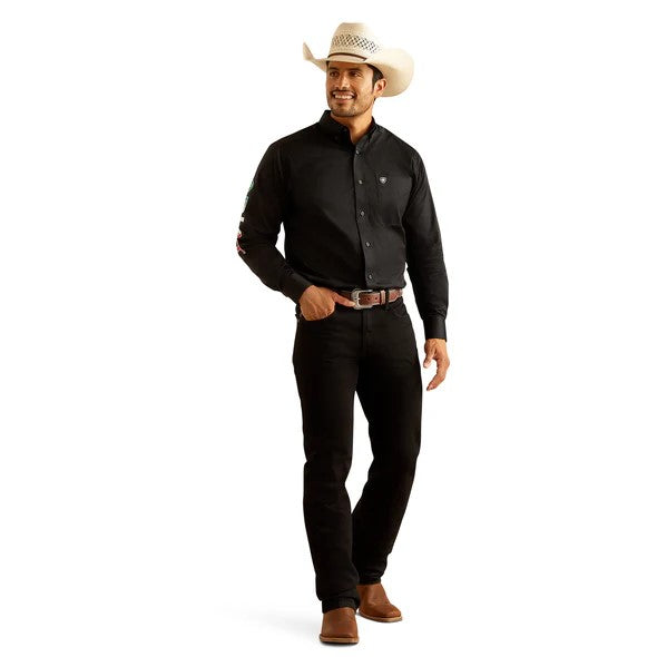 Camisa Ariat Team Logo México Negro.