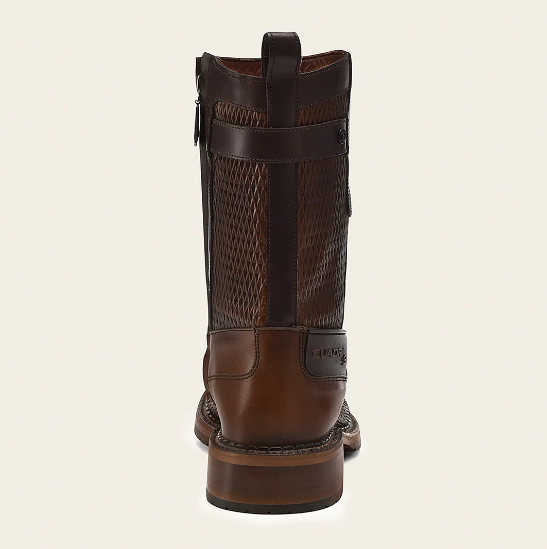 Bota urbana en piel genuina de pitón para caballero.