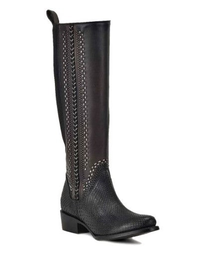 Bota Cuadra en Piel Genuina de Pitón.