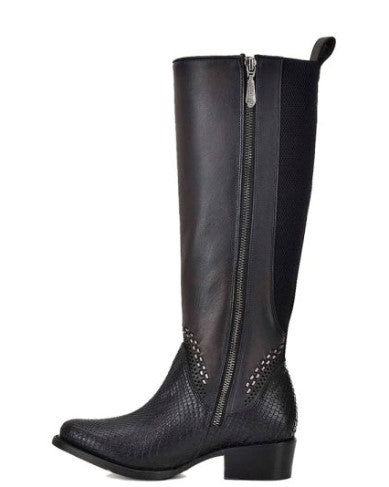 Bota Cuadra en Piel Genuina de Pitón.
