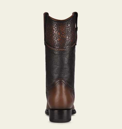 Bota fine western en piel genuina de mantarraya para caballero.