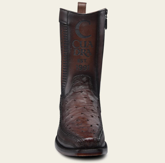 Bota casual en piel genuina de avestruz para caballero.