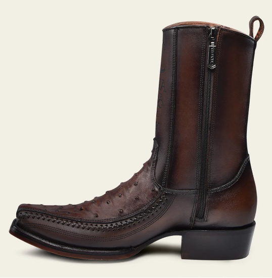 Bota casual en piel genuina de avestruz para caballero.