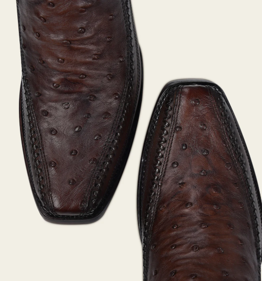 Bota casual en piel genuina de avestruz para caballero.