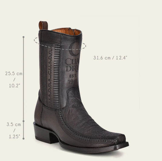 Bota casual en piel genuina de elefante para caballero.