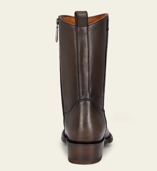 Bota casual en piel genuina de pata de avestruz para caballero.