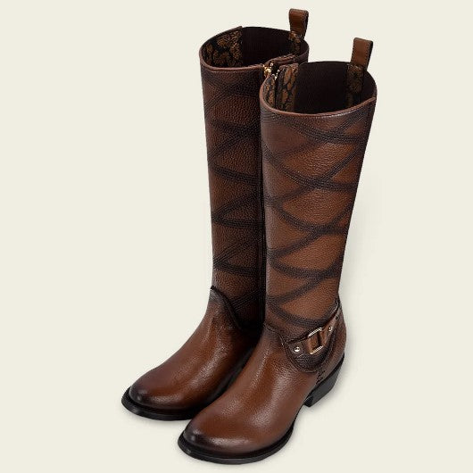Bota casual en piel genuina para dama.
