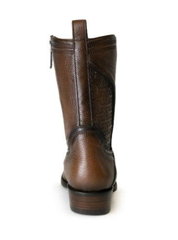 Bota Cuadra en Piel Genuina de Venado.