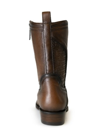 Bota Cuadra en Piel Genuina de Venado.