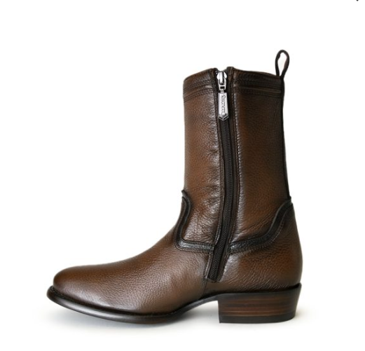 Bota Cuadra en Piel Genuina de Venado.