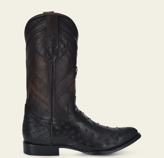 Bota tradicional en piel genuina de avestruz.