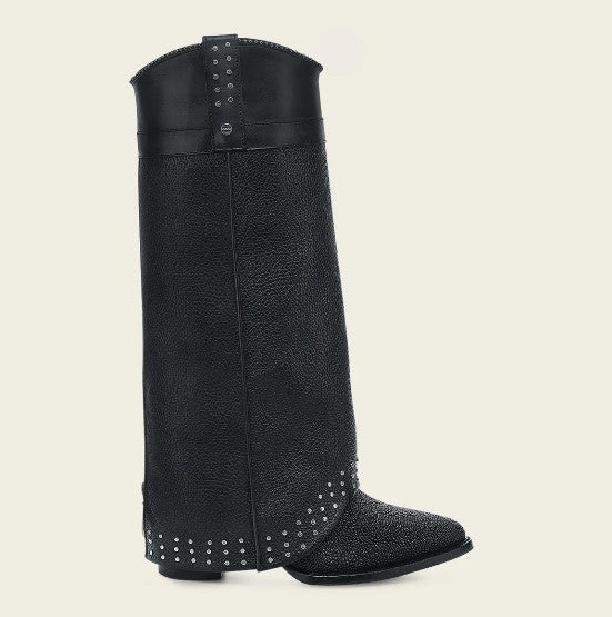 Bota casual en piel genuina de mantarraya para dama.