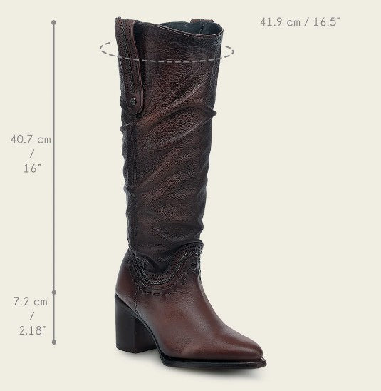Bota tradicional en piel genuina para dama.