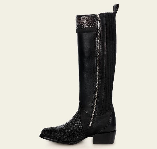 Bota casual en piel genuina de mantarraya para dama.
