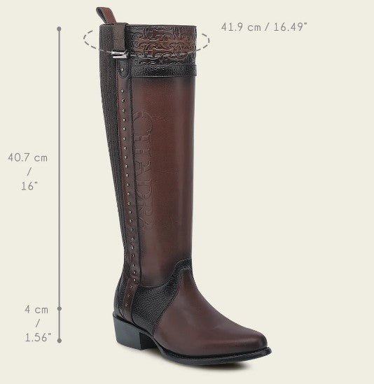Bota casual en piel genuina para dama.