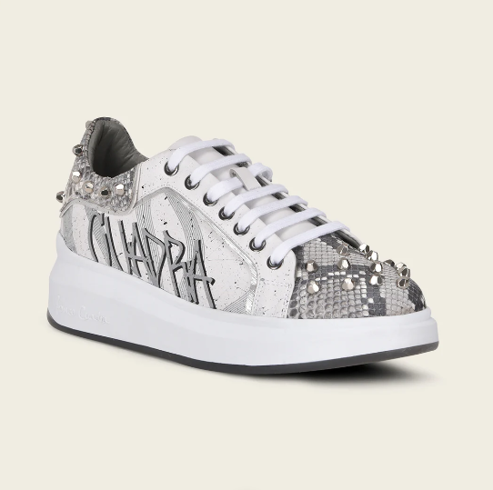 Tenis en piel genuina de pitón para dama.