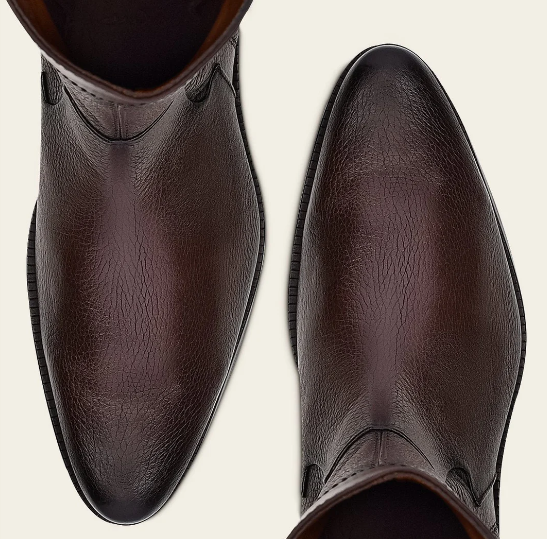 Bota de vestir en piel genuina de venado para caballero