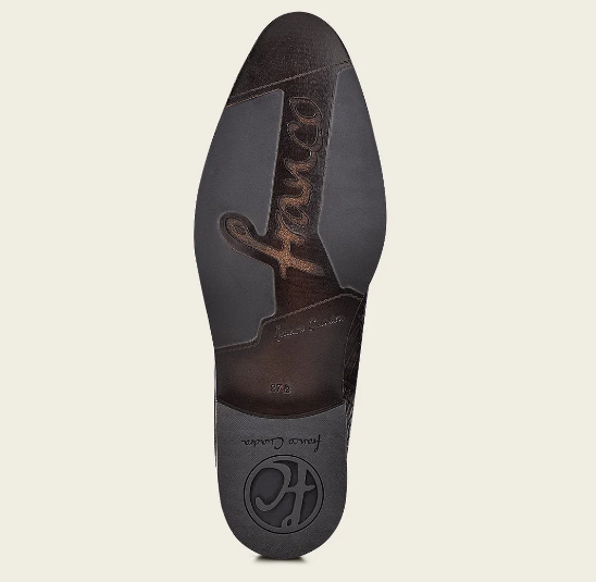 Bota de vestir en piel genuina de caimán para caballero