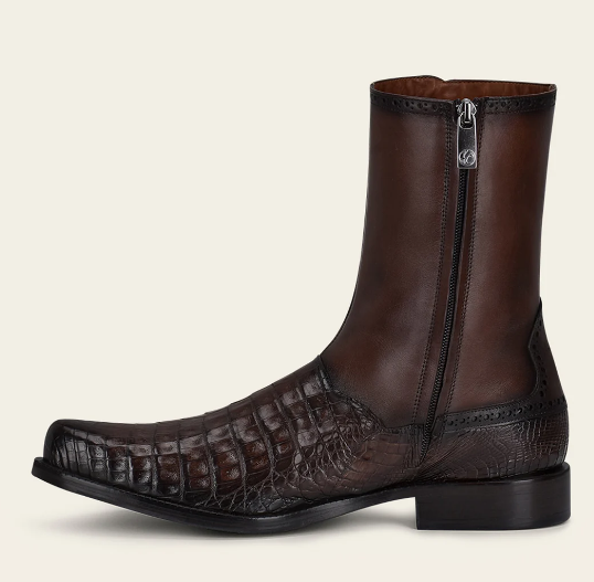 Bota de vestir en piel genuina de caimán para caballero