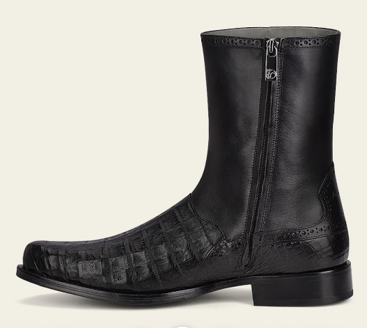 Bota de vestir en piel genuina de caimán para caballero.