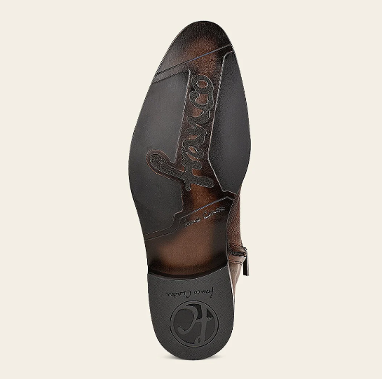 Bota de vestir en piel genuina de venado para caballero.