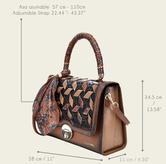Bolso en piel genuina para dama.
