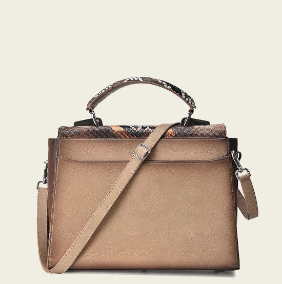Bolso de Mano en piel Genuina de Pitón.