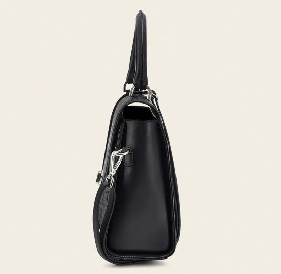 Bolso de mano en piel genuina de mantarraya para dama.