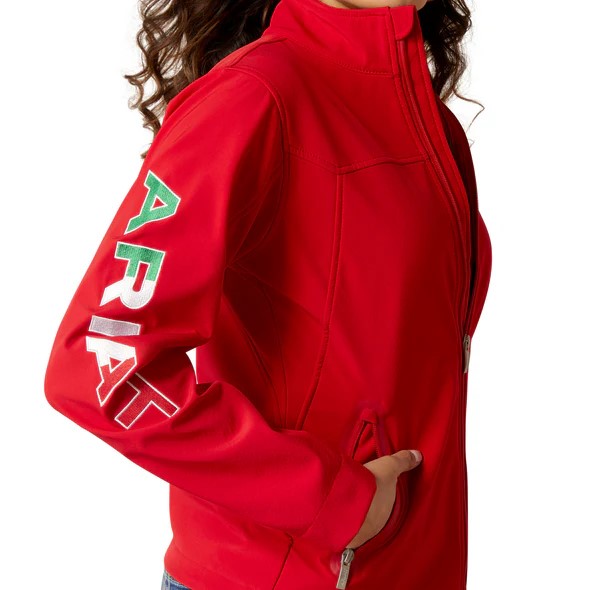 Chamarra Softshell Team México Rojo.
