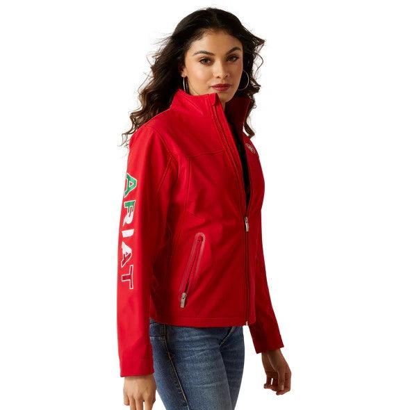 Chamarra Softshell Team México Rojo.