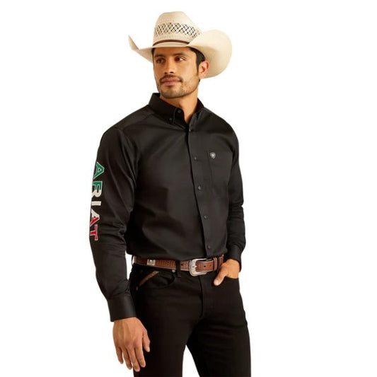 Camisa Ariat Team Logo México Negro.