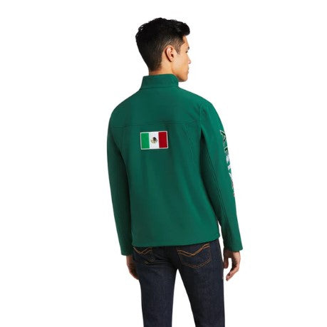Chamarra Ariat New Team Softshell México Verde.