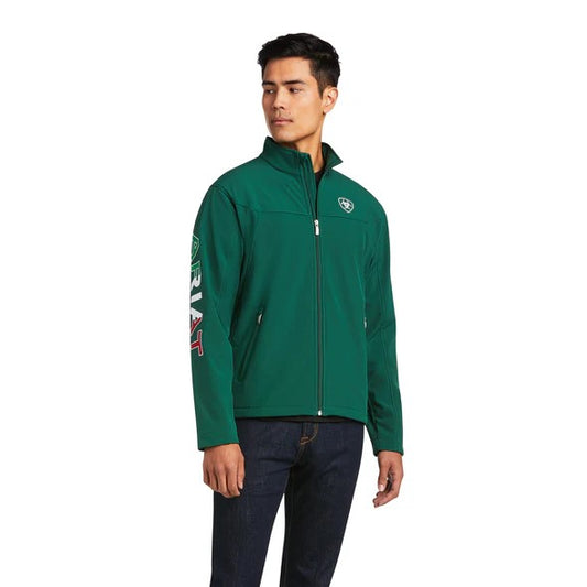 Chamarra Ariat New Team Softshell México Verde.