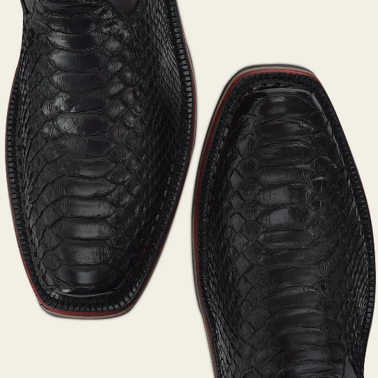 Bota urbana en piel genuina de pitón para caballero.