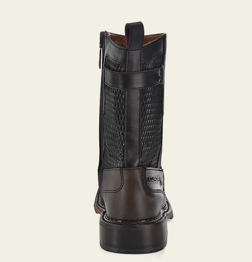 Bota urbana en piel genuina de pitón para caballero.