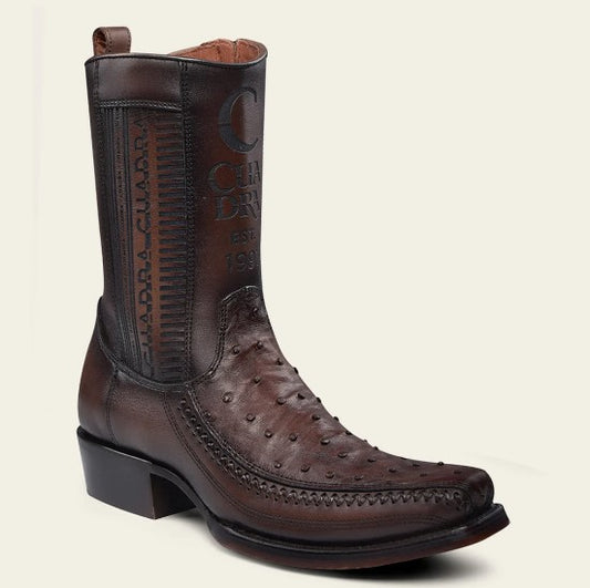 Bota casual en piel genuina de avestruz para caballero.