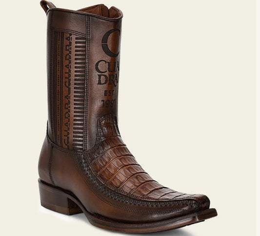 Bota casual en piel genuina de fuscus para caballero.