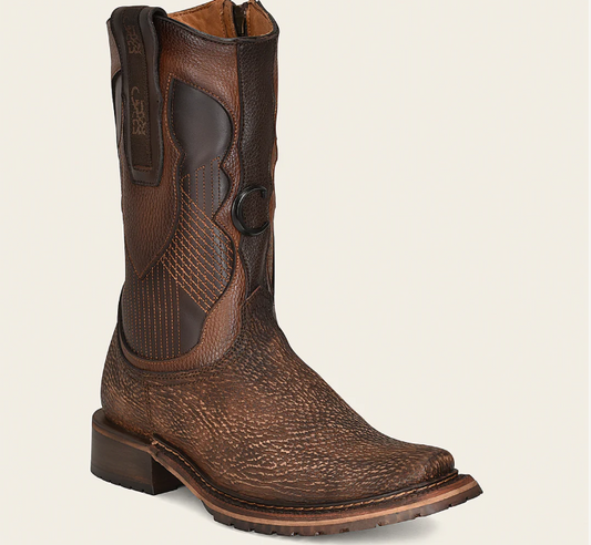 Bota tradicional en piel genuina de tiburón para caballero.