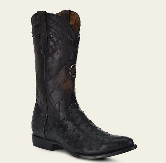 Bota tradicional en piel genuina de avestruz.