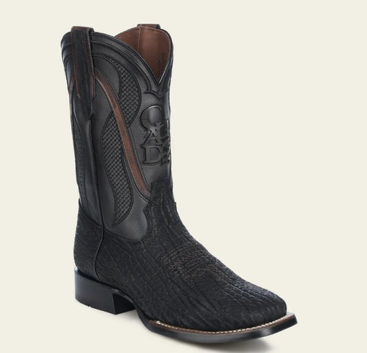 Bota rodeo en piel genuina de cuello de toro para caballero.