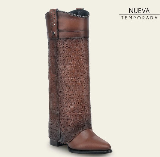 Bota casual en piel genuina para dama.