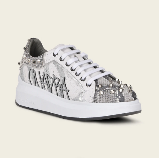 Tenis en piel genuina de pitón para dama.