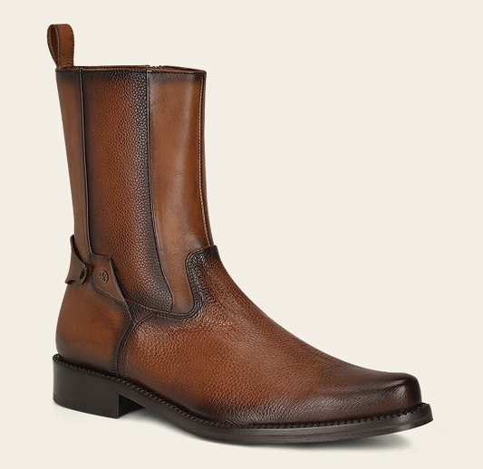 Bota de vestir en piel genuina de venado para caballero.