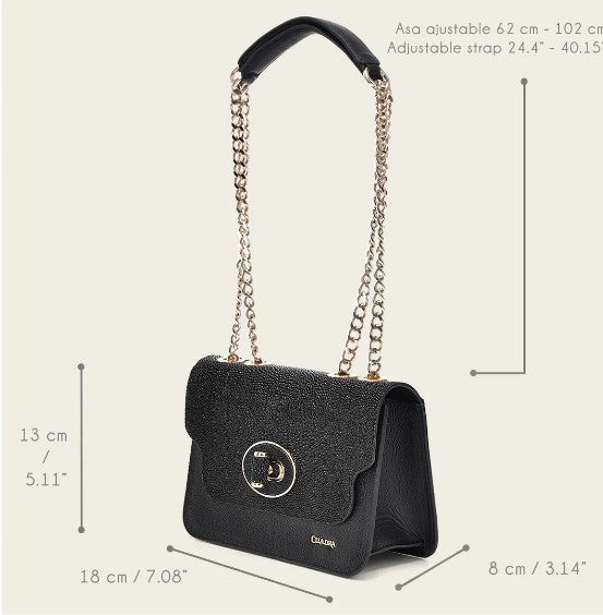 Crossbody en piel genuina de mantarraya.